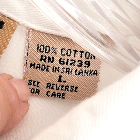 Ignite Basics White Denim Western Top with Metal buttons Women’s Large EUC - Picture 3 of 8